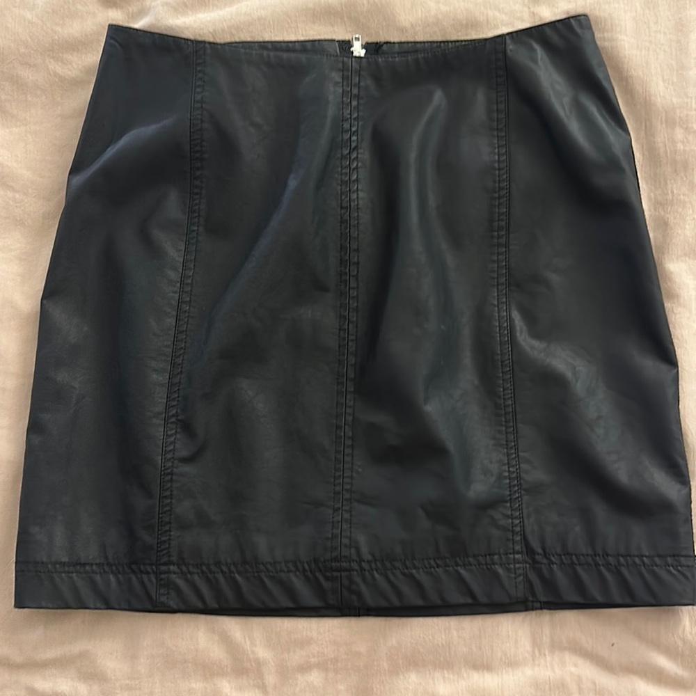 Free People leather mini